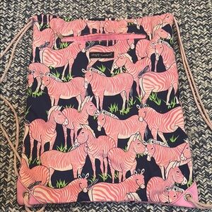 Simply Southern Pink and Black Backpack with Whimsical Design